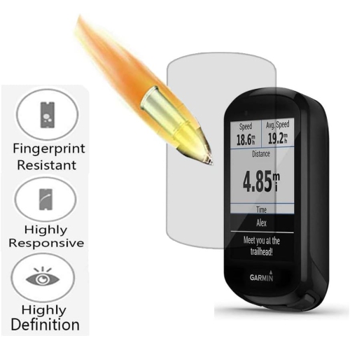 Screen Protector and Silicone Case Cover for Garmin Edge 830 Gps,Tempered Gl Film Anti-Scratch High