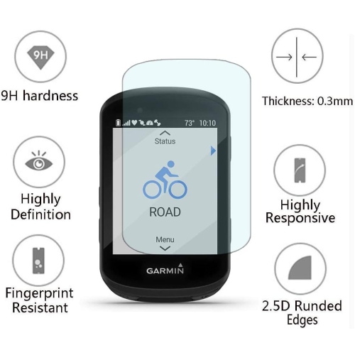 Screen Protector and Silicone Case Cover for Garmin Edge 830 Gps,Tempered Gl Film Anti-Scratch High