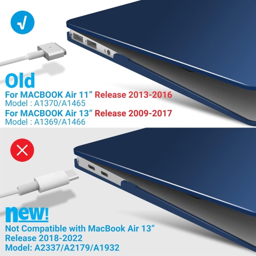 Compatible with MacBook Air 11 Inch Case Model A1370 A1465, Soft Touch Hard Shell Case with Keyboard