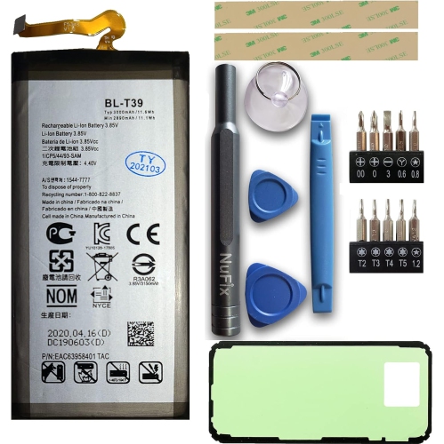 NUFIX  Replacement Y Compatible With Lg G7 Thinq Bl-T39 3000Mah Y Replacement G710Awm Lmq910Um (Complete