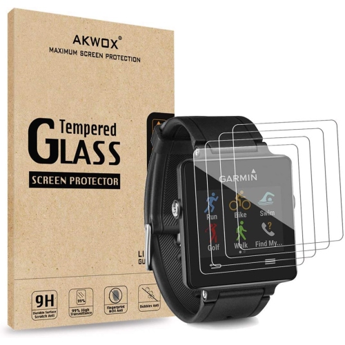 (Pack of 4) Tempered Gl Screen Protector for Garmin Vivoactive, [0.3mm 2.5D High Definition 9H] Premium Clear