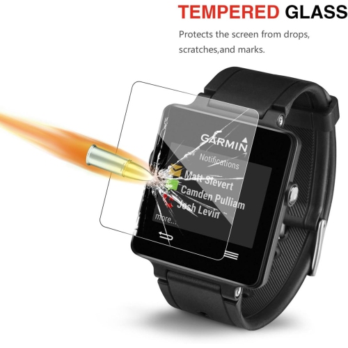 (Pack of 4) Tempered Gl Screen Protector for Garmin Vivoactive, [0.3mm 2.5D High Definition 9H] Premium Clear