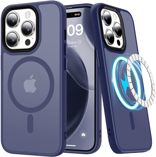 Strong Magnetic pour iPhone 15 Pro Étui translucide mat - Testé contre les chutes de qualité militaire - Slim Fit antichoc
