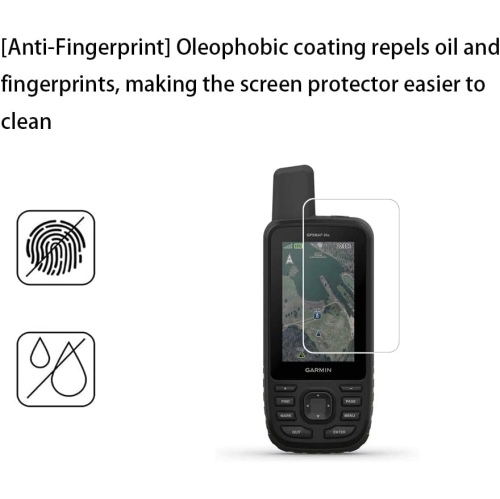 Protecteur d'écran Zshion Compatible avec Garmin GPSMAP 66i 66s 66ᵉʳ 66sr,9H Dureté Pellicule protectrice en verre trempé