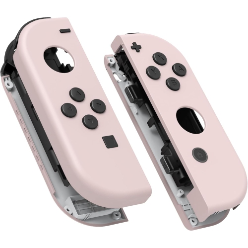 EXTREMERATE  Diy Replacement Shell Buttons for Nintendo Switch & Switch O, Cherry Blossoms Housing Case In Pink