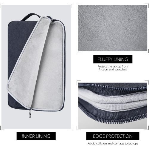 aYoung 15.6 Inch Laptop Sleeve Case with Front Pocket Retractable Handle Computer Bag Compatible for 15.6 Inch