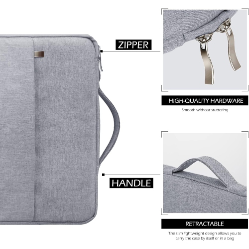 aYoung 11 Inch Laptop Sleeve Case Slim Waterproof Carrying Bag with Front Pocket Retractable Handle for 11.6 Inch