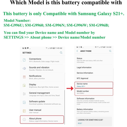 S21 Plus y Replacement Kits Compatible with Samsung Galaxy S21 Plus SM-G996U All Models with Adhesive