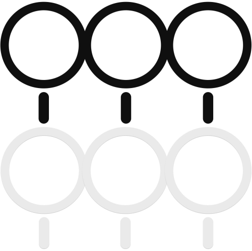 6 Pack Universal Metal Rings Sticker Compatible with MagSafe Magnetic Charger iPhone 13 12 Pro Mini Max,