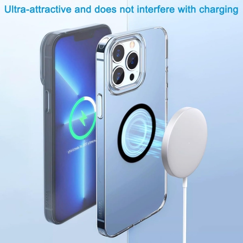 6 Pack Universal Metal Rings Sticker Compatible with MagSafe Magnetic Charger iPhone 13 12 Pro Mini Max,