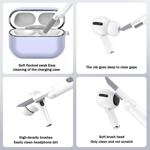 for Airpods Pro Generation Case Cover, Clear Soft TPU Transparent Military Grade Shockproof Protective Case