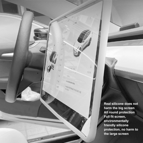 Cadre protecteur d'écran modèle Y, cadre protecteur d'écran en silicone, accessoires de console centrale, bords souples en silicone, 2018