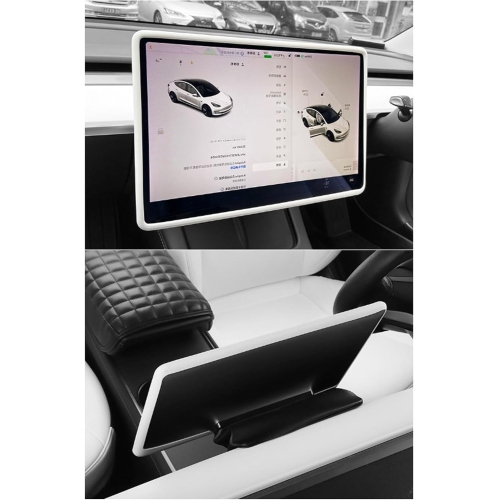 Cadre protecteur d'écran modèle Y, cadre protecteur d'écran en silicone, accessoires de console centrale, bords souples en silicone, 2018