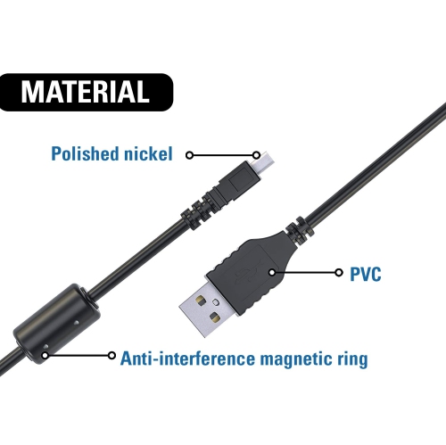 USB Charging and Data Sync Cable for Olympus Cameras VG-160 VG-140 VG-130 VG-120 VG-110 VR-310 VR-320