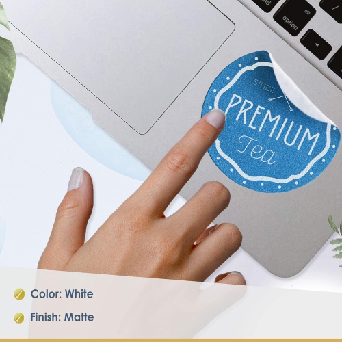 Vinyl Sticker Paper for Inkjet Printers, 15 Premium Matte White Waterproof Vinyl Sheets, A4 Size