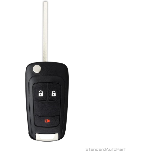 Car Keyless Entry Remote flip Key [ Shell CASE ] Compatible with Chevrolet Equinox Sonic Spark Trax