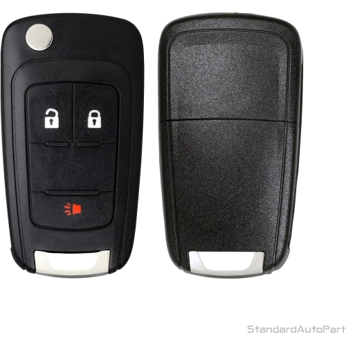 Car Keyless Entry Remote flip Key [ Shell CASE ] Compatible with Chevrolet Equinox Sonic Spark Trax