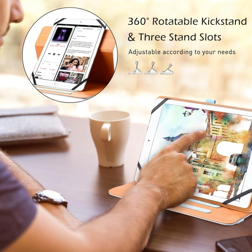 9"-10.1" Inch Universal Tablet Case, Protective Cover Stand Folio Case for 9 10 10.1 Inch Android Touchscreen
