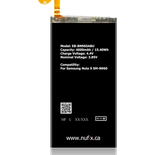 y Replacement for Samsung Note 9 4000mAh Compatible Replacement y EB-BN965ABU EB-BN965ABE N960W N960U