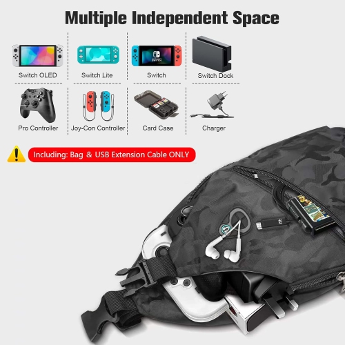 Sling Crossbody Backpack for Nintendo Switch/Lite/O