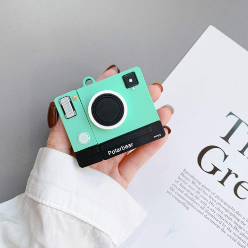 Compatible for Camera AirPods case 1/2, Retro Camera Protective Silicone Skin Case for AirPods, Kids Teens Boys Girls