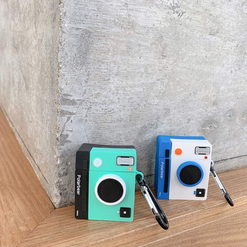 Compatible for Camera AirPods case 1/2, Retro Camera Protective Silicone Skin Case for AirPods, Kids Teens Boys Girls