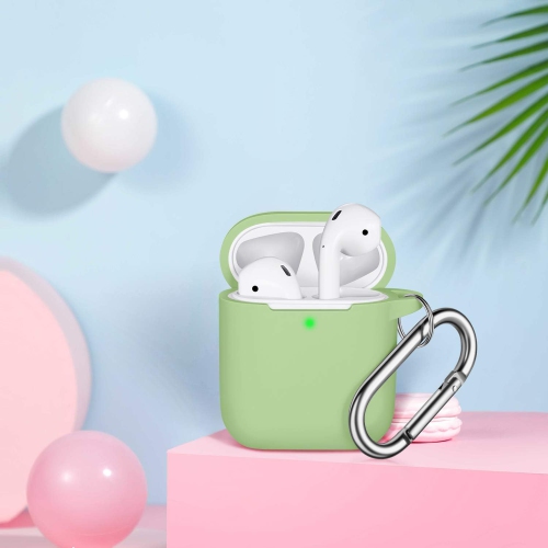 for AirPod 2nd Generation Case Cover, Soft Silicone Protective Cover with Keychain for Women Men Compatible