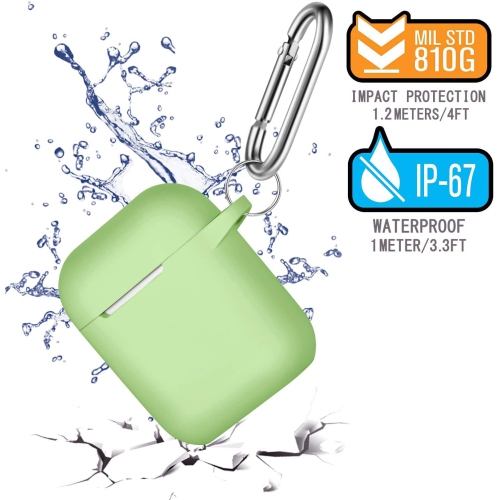 for AirPod 2nd Generation Case Cover, Soft Silicone Protective Cover with Keychain for Women Men Compatible