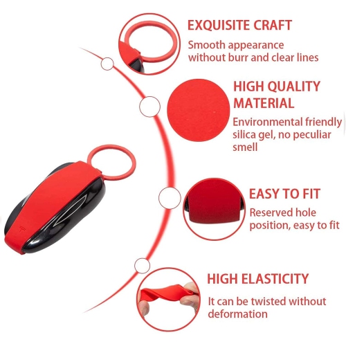 for KEYCHAIN Skin Cover Tesla Model X Skin Cover Remote Key Fob Key Chain Accessory Smart