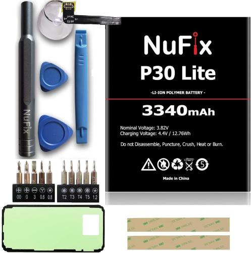 NUFIX  Y Replacement for Huawei P30 Lite 3340Mah Compatible Replacement Y Kit Hb356687Ecw P30 Lite (Complete