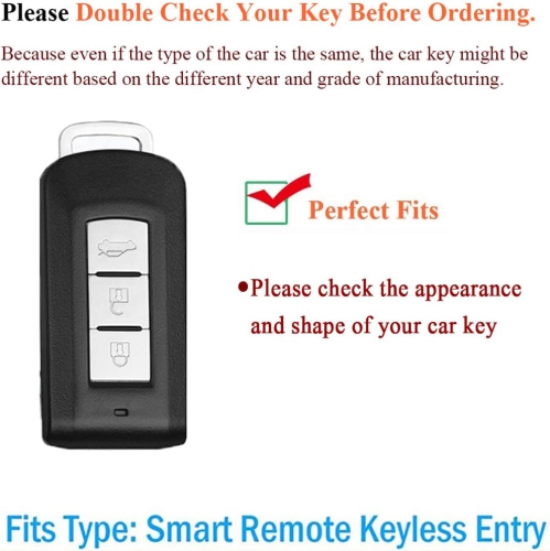 Soft TPU with Gold Edge Smart Key Fob Cover for Mitsubishi Outlander ASX Lancer Evo X GTS EX Keyless Keychain