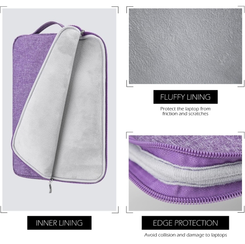 aYoung 11 Inch Laptop Sleeve Case Slim Waterproof Carrying Bag with Front Pocket Retractable Handle Compatible