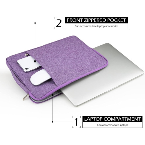 aYoung 11 Inch Laptop Sleeve Case Slim Waterproof Carrying Bag with Front Pocket Retractable Handle Compatible