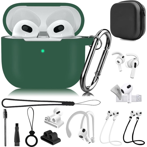 KAJOSRIN  14 In 1 for Airpods 3 Case Accessories Set Kit for Airpods 3 Generation Case Cover Silicone 2021, Protective Case