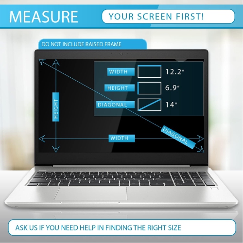Premium Anti Blue Light and Anti Glare Screen Protector for 14 inches Laptop with Aspect Ratio 16:9. Easy