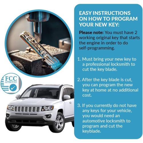 Keyless Entry Remote Car Key Replacement for Vehicles That Use 4 Button OHT692713AA - 2 Pack