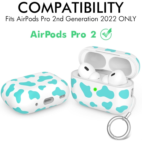 Matte Cow Print Case for Airpods Pro 2nd Generation Case Cover AirPods Pro 2 Hard TPU Protective Cover