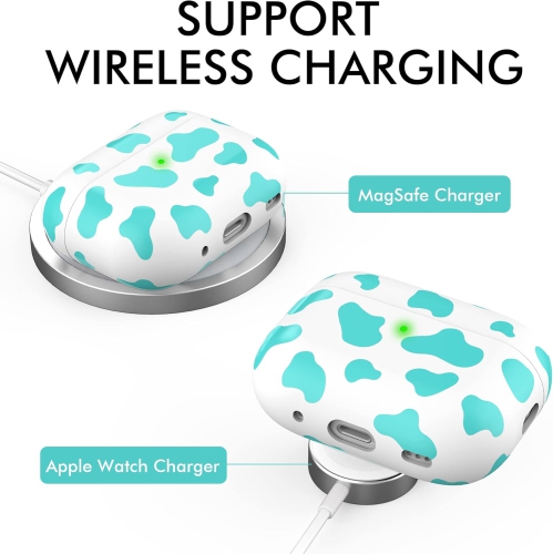 Matte Cow Print Case for Airpods Pro 2nd Generation Case Cover AirPods Pro 2 Hard TPU Protective Cover