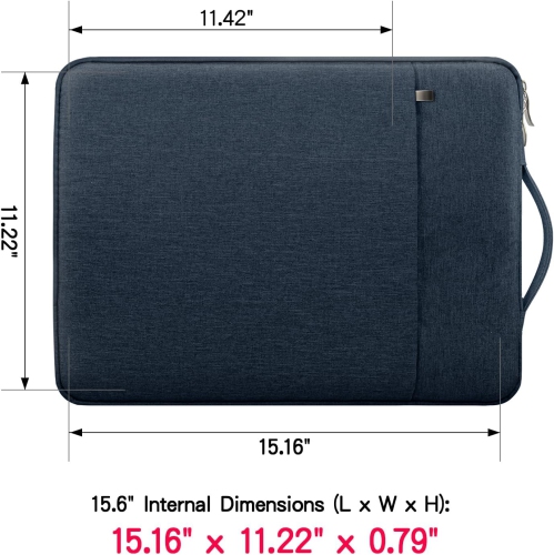 RAINYEAR 15.6 Inch Laptop Sleeve Case Compatible with 15.6" Notebook Computer Chromebook,Handbag with Handle Front