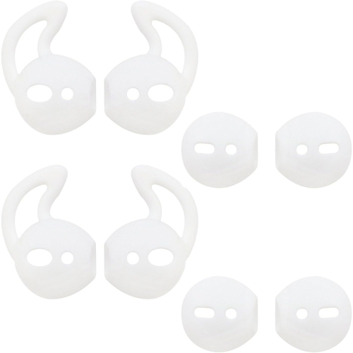 ALXCD  Ear Gel for Airpods, Ear Cover Ear Tips, 1 Pair Ear Tips & 2 Pair Anti-Slip Sport Soft Silicone Replacement
