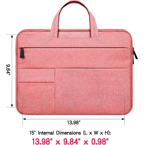 RAINYEAR Laptop Sleeve Carrying Case Compatible with 15 Inch MacBook Pro, New XPS 15 Touch, Surface Laptop 3/4 15"