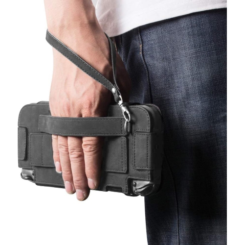 Faux Leather Carry Case, Compatible with Nintendo Switch, Protective Case with Removable Strap