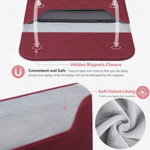 13 Inch Laptop Sleeve Case Bag for MacBook Air 13 M3 M2 M1 2024-2018, MacBook Pro 13 M2 M1 2024-2016, iPad Pro 13