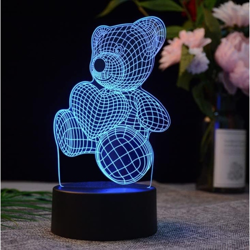 Romantic Love 3D Acrylic Led Lamp for Home Children's Night Light Table Lamp Birthday Party Decor Valentine's Day Bedside Lamp