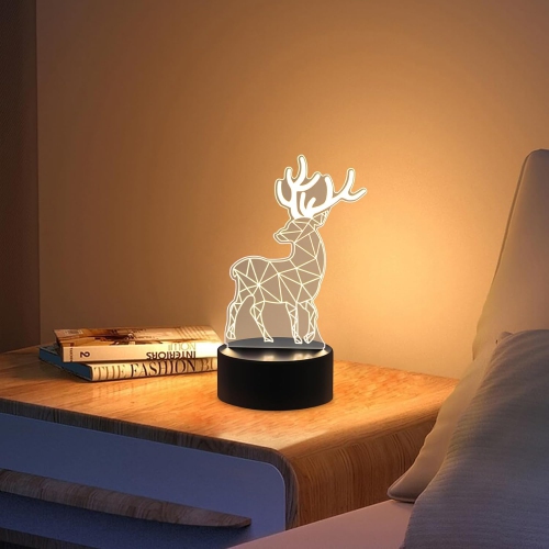 YOULIGHTS  Cartoon Animals 3D Illusion Led Night Light, Bedroom Decor Table Lamp Touch Control \w 3 Colors Acrylic Sleep Night Light for Boys& Girls