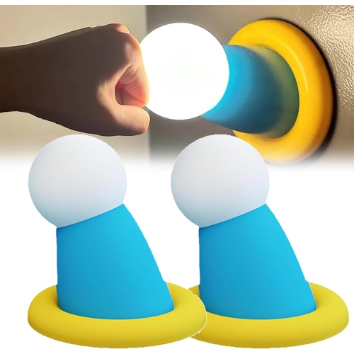 YOULIGHTS  2PCs Round Hand Clapping Lamp, Silicone Novelty Hand Lamp, Silicone Novelty Magnetic Night Lamp, 3 Level Adjustable, 30-Minute Adjustable