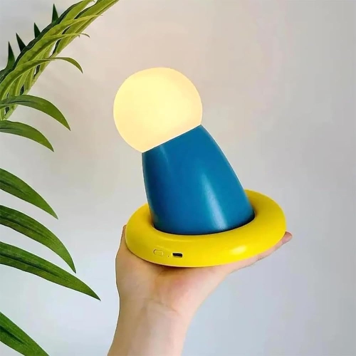 2--pcs Round Hand Clapping Lamp, Silicone Novelty Hand Lamp, Silicone Novelty Magnetic Night Lamp, 3 Level Adjustable, 30-Minute Adjustable Timing