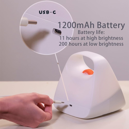 Portable Night Light Alarm Clock with Calendar, Temperature, Humidity Display, Desktop Atmosphere Light, Stepless Dimming