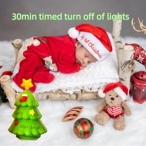 Christmas LED Night Light, Christmas Tree Night Light Cute Silicone Night Light Dimmable Touch Sensor Bedside Lamp for Bedroom, The Best Christmas