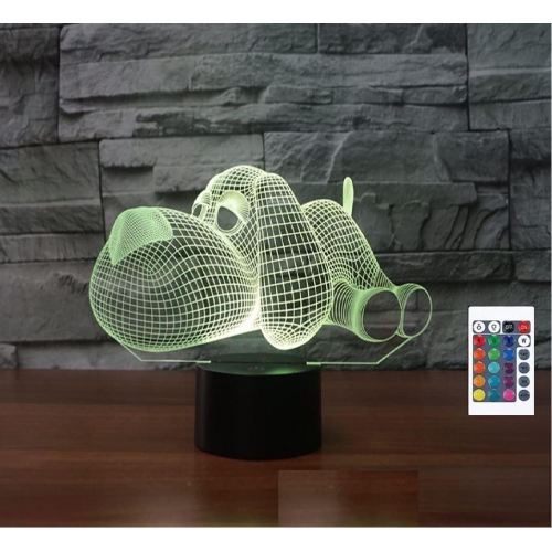 YOULIGHTS  3D Dog Remote Control 16 Color Night Lights Illusion Acrylic Led Table Bedside Lamp Children Bedroom Desk Decor Birthday Christmas Gift Toy